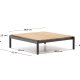 KAVE HOME Sorells Outdoor-Couchtisch, rechteckig – Teakholz und graues Aluminium (89 x 91)