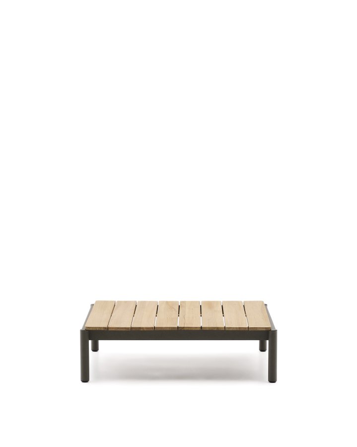  KAVE HOME Sorell salongbord i grnn aluminium og teak 89 x 91 cm FSC 100%