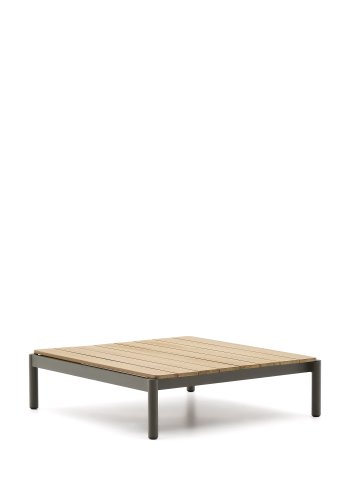  KAVE HOME Sorell salongbord i grnn aluminium og teak 89 x 91 cm FSC 100%