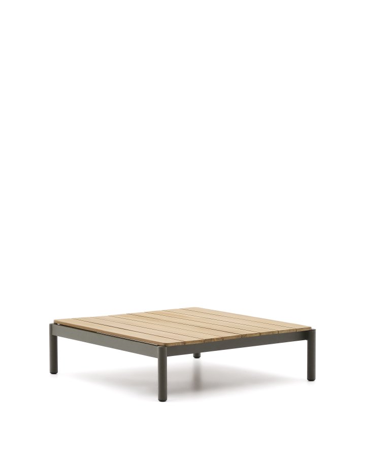  KAVE HOME Sorell salongbord i grnn aluminium og teak 89 x 91 cm FSC 100%