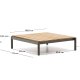  KAVE HOME Sorell salongbord i grnn aluminium og teak 89 x 91 cm FSC 100%