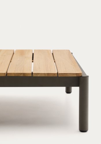  KAVE HOME Sorell salongbord i grnn aluminium og teak 89 x 91 cm FSC 100%