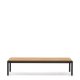 KAVE HOME Sorell salongbord i grtt aluminium og teak 63 x 149,2 cm FSC 100%