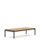 KAVE HOME Sorell salongbord i grtt aluminium og teak 63 x 149,2 cm FSC 100%