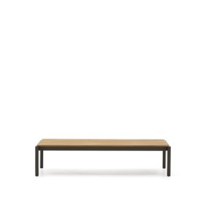  KAVE HOME Sorells udend�rs sofabord, rektangul�r - natur teaktr� og gr�n aluminium (63x144,6)