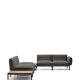 KAVE HOME Sorells udend�rs modul�r 4-pers. hj�rnesofa - gr� stof og gr� aluminium