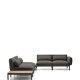 KAVE HOME Sorells udend�rs modul�r 4-pers. hj�rnesofa - gr� stof og gr� aluminium