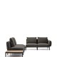 KAVE HOME Sorells udend�rs modul�r 4-pers. hj�rnesofa - gr� stof og gr� aluminium