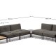 KAVE HOME Sorells udend�rs modul�r 4-pers. hj�rnesofa - gr� stof og gr� aluminium