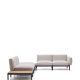 KAVE HOME Sorells udend�rs modul�r 4-pers. hj�rnesofa - beige stof og gr� aluminium
