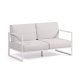 KAVE HOME Comova 2 pers. havesofa - hvid stof og hvid aluminium
