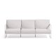 KAVE HOME Comova 3 pers. havesofa - hvid stof og hvid aluminium