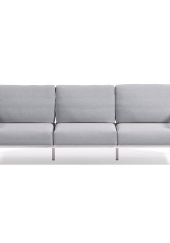 KAVE HOME Comova 3 pers. havesofa - bl� stof og hvid aluminium