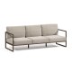 KAVE HOME Comova 3 pers. havesofa - lysegr stof og grn aluminium