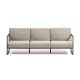 KAVE HOME Comova 3 pers. havesofa - lysegr stof og grn aluminium