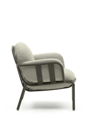 KAVE HOME Joncols hagestol, med beige puter - grnn aluminium