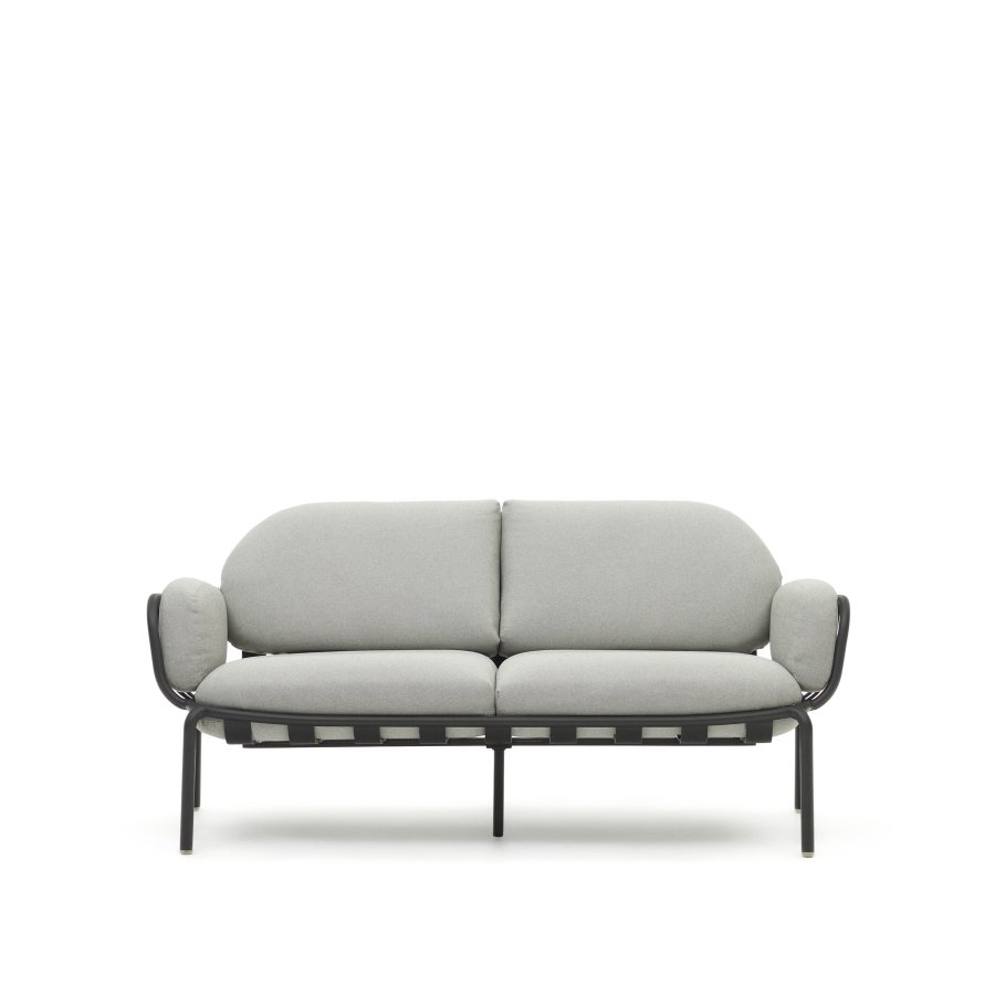 KAVE HOME Joncols 2-manns hagesofa, med gr puter - gr aluminium