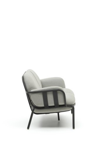 KAVE HOME Joncols 2-manns hagesofa, med gr puter - gr aluminium