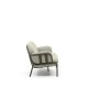 KAVE HOME Joncols 2-manns hagesofa, med beige puter - grnn aluminium