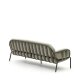 KAVE HOME Joncols 3-manns hagesofa, med beige puter - grnn aluminium