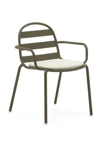 KAVE HOME Joncols stolpute, rektangulr - beige stoff (43x41)