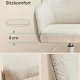 SONGMICS OBG019W01 Hemmakontorsstol Snurrstol H&ouml;jdjusterbar Upp till 110 kg B&auml;rbarhet Andningsbart sherpatyg och polyuretan (PU) F&ouml;r arbetsrum Sovrum Cappuccino Beige
