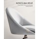 SONGMICS Homeoffice OBG020G01 Snurrstol, Skrivbordsstol, Skumstoppning, H&ouml;jdjusterbar, F&ouml;r Studie, Sovrum, Gr�