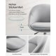 SONGMICS Homeoffice OBG020G01 Snurrstol, Skrivbordsstol, Skumstoppning, H&ouml;jdjusterbar, F&ouml;r Studie, Sovrum, Gr�