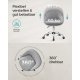 SONGMICS Homeoffice OBG020G01 Snurrstol, Skrivbordsstol, Skumstoppning, H&ouml;jdjusterbar, F&ouml;r Studie, Sovrum, Gr�