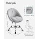 SONGMICS Homeoffice OBG020G01 Snurrstol, Skrivbordsstol, Skumstoppning, H&ouml;jdjusterbar, F&ouml;r Studie, Sovrum, Gr�