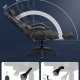 SONGMICS OBG077B01 ergonomisk gamingstol, m. arml�n, justerbar nakkest�tte, l�ndest�tte, fodst�tte, hjul - sort polypropylen, mesh og st�l