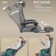 SONGMICS Gamingstol, Kontorcomputerstol, Ergonomisk Design, Med Fodst�tte, Justerbar Nakkest�tte, L�ndest�tte, 150 kg Belastningskapacitet, Skifergr� OBG077G01