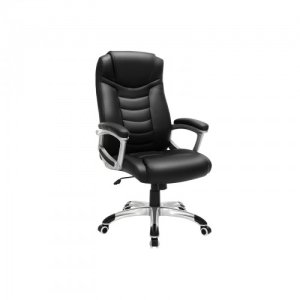 SONGMICS OBG21B - Silla de Oficina, Color Negro