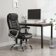 SONGMICS OBG21B - Silla de Oficina, Color Negro