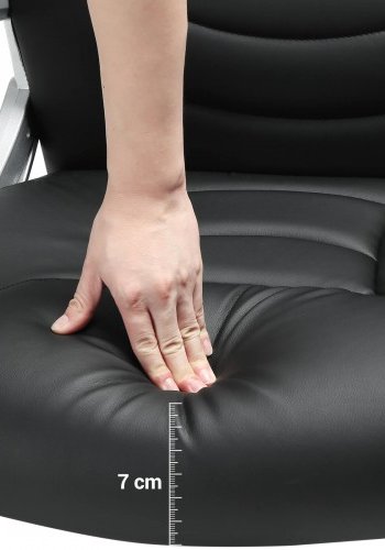 SONGMICS OBG21B - Silla de Oficina, Color Negro