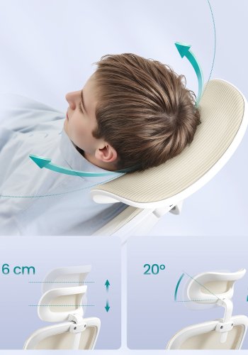 SONGMICS kontorsstol, ergonomisk n&auml;tskrivbordsstol, med dubbelt lager av andningsbart n&auml;ttyg, dynamiskt l&auml;ndryggsst&ouml;d, justerbart nackst&ouml;d, f&ouml;r hemmakontor, sandbeige OBN041L01