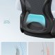 SONGMICS Ergonomisk Kontorsstol, Snurrf�t&ouml;lj med L&auml;ndryggsst&ouml;d, Armst&ouml;d, Kontor och Sovrum, Svart Bl&auml;ck OBN043BH02