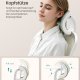 SONGMICS Kontorsstol, Snurrstol i n&auml;t, Ergonomisk svank- och nackst&ouml;d, Lutningsfunktion, Bred sits, Hopf&auml;llbara armst&ouml;d, F&ouml;r kontorssovrum, Cappuccino Beige OBN047K01