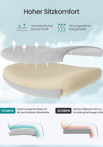 SONGMICS Ergonomisk kontorsstol, Skrivbordsstol, Datorstol, N&auml;tstol, Justerbar l&auml;ndryggs- och nackkudde, B&auml;rkapacitet upp till 150 kg, H&ouml;jdjusterbar, Cappuccino Beige OBN063GD02