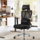 SONGMICS Ergonomisk Kontorsstol med Justerbart St&ouml;d, Bl&auml;cksvart, Artikelnummer: OBN067BH01