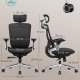 SONGMICS OBN068B01 Ergonomisk justerbar kontorsstol med justerbar lutningsfunktion - Justerbar sits fram eller bak - St&ouml;der upp till 150 kg - Bl&auml;cksvart