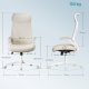 SONGMICS OBN088K01 Kontorsstol, Skrivbordsstol, Ergonomiskt ryggst&ouml;d, H&ouml;jdjusterbart, Hopf&auml;llbara armst&ouml;d, Snurrstol med nackst&ouml;d, Maximal belastning 150 kg, Cappuccino Beige