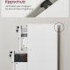VASAGLE kontorpiedestal med 3 skuffer, dokumentopbevaringsenhed, printerstativ, 3 afl�selige skuffer, justerbar oph�ngningsskinne, til A4-mapper, Cloud White OFC055W14