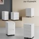 SONGMICS Mobilt arkivskab, afl�seligt, med 4 skuffer, til dokumenter, papirvarer, pr�monteret, til kontor, hjemmekontor, 39 x 45 x 69,3 cm, Cloud White OFC064W14