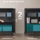 SONGMICS Arkivskab, Multifunktionelt Garageskab, Kontorskab med 2 D�re, L�sbart Skab, St�lopbevaringsskab, Dyb Opbevaring med Hylder, Til Studie, Stue, Sort OMC013B01