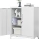 SONGMICS Arkiv, Multifunktionel Garage, Kontor med 2 D�re, Afl�selig, St�lopbevaring, Dyb Opbevaring med Hylder, Til Studie, Stue, Gr� OMC013G01