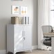 SONGMICS Arkiv, Multifunktionel Garage, Kontor med 2 D�re, Afl�selig, St�lopbevaring, Dyb Opbevaring med Hylder, Til Studie, Stue, Gr� OMC013G01