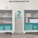 SONGMICS Arkiv, Multifunktionel Garage, Kontor med 2 D�re, Afl�selig, St�lopbevaring, Dyb Opbevaring med Hylder, Til Studie, Stue, Gr� OMC013G01