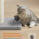 FEANDREA Kradsetr� til Katte, 89 cm h�jt kradsetr� til mellemstore og store katte, sisal kradsetr�, fjederpompon med indbygget klokke, duegr� UPCA041G01