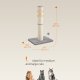 FEANDREA Kradsetr� til Katte, 89 cm h�jt kradsetr� til mellemstore og store katte, sisal kradsetr�, fjederpompon med indbygget klokke, duegr� UPCA041G01